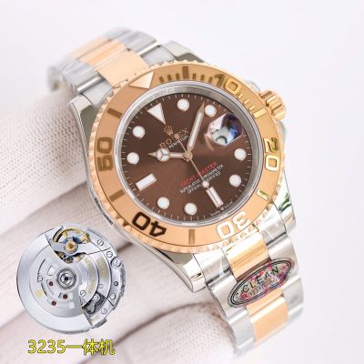 C Factory ROLEX Yacht-Master Original Gold Watches with Black Face Replica Black Dial 40mm Watch
